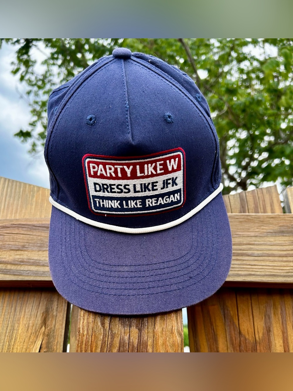 Burlebo Party Like W JFK Reagan Hat Adjustable Baseball SnapBack